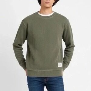 American Giant Crewneck Sweatshirt Olive Green Made in USA Size L